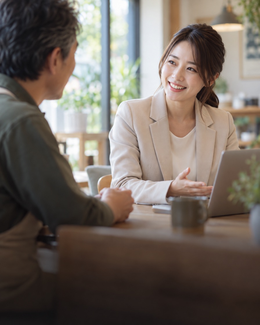 相談を受けるWebアドバイザーのイメージ